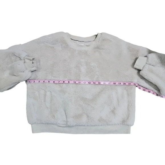 Wonder Nation Juniors XXL Sherpa Fleece Pullover Beige Cozy Lounge Sweatshirt - Picture 6 of 7